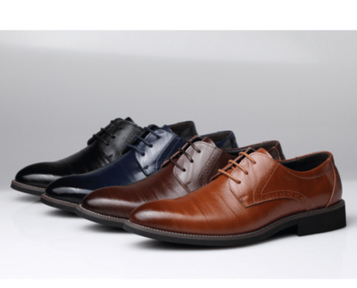 Men's oxford business formal dress leather flat shoes.