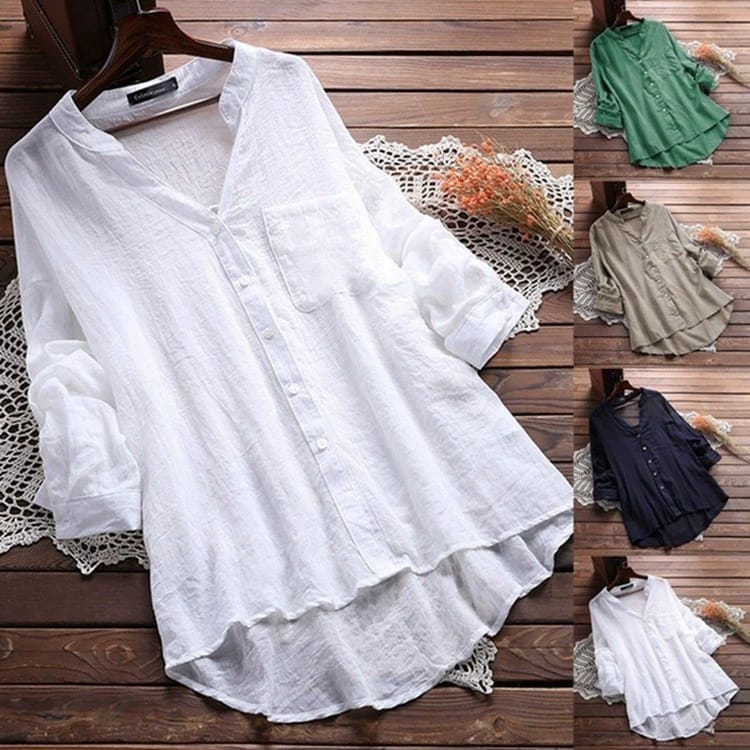 O1CN01WttsER1MdLm1cWxTW_2200827251457 White long shirts women summer clothes shirt dress cotton. - Image 1