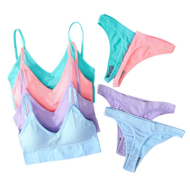 O1CN01gTWKuA1kAXkZZ91Jh_2211411654643 Women Bra And Panty Set U Back Bra Seamless Underwear Sport - Image 1